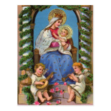 Nativity With Madonna And Child Postcard
