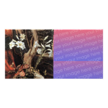 NATIVITY WITH WHITE LILLES - MAGIC OF CHRISTMAS PERSONALIZED PHOTO CARD