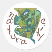 Natura City Round Stickers