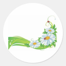 Natura Life Green Round Stickers