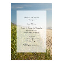 Natural Beach Wedding Engagement Party Invite