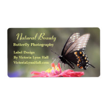Natural Beauty Butterfly Personalized Shipping Label