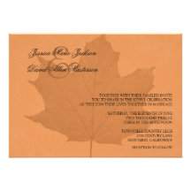 Natural Beauty Leaf Felt Wedding Invitation