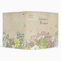 Natural Blossoms Recipe Book Binder