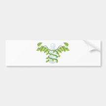Natural caduceus bottle concept bumper stickers