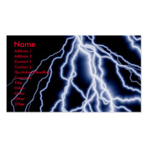Natural Disasters lightning cards business Business Cards
