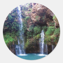 Natural Falls Round Sticker