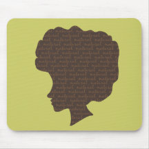 Natural 'Fro Mouse Pads