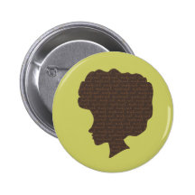 Natural 'Fro Pinback Button
