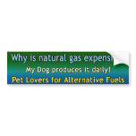 Natural Gas Dog Bumper Sticker