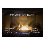 natural gas fire logs business card templates