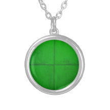 Natural Green Coordinate System (green minimalism) Necklace