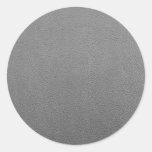 Natural leather texture round sticker