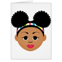 Natural Me Collection (Afro Puff Girl) Greeting Card
