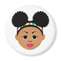 Natural Me Collection (Afro Puff Girl) Magnets
