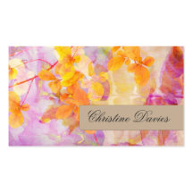 Natural orange leaves design  business card