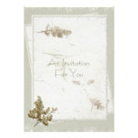 Natural Pressed Flower Bridal Shower Personalized Announcements