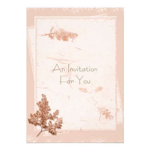 Natural Pressed Flower "Look" Custom Invitations