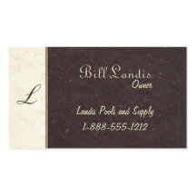 Natural Pressed Paper - Dark Brown and Cream Business Cards