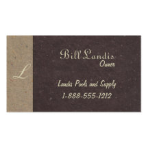 Natural Pressed Paper - Dark Brown and Tan Business Card Templates