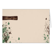 Natural Wonder in Ivory Brown Wedding Thank You Card