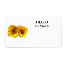 Naturally Blonde Sunflowers Shipping Label