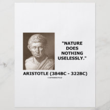 Nature Does Nothing Uselessly (Aristotelian Quote) Flyers