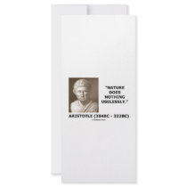 Nature Does Nothing Uselessly (Aristotelian Quote) Rack Card Design