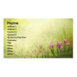 NATURE - PINK TULIPS BUSINESS CARD TEMPLATES
