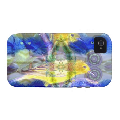 Nature Reflections I - Gold & Blue Birds iPhone 4 Case