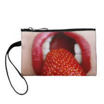 Nature's Candy - Woman Eating Strawberry Coin Purses