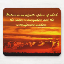 Nature's Sphere Quotes Sunset Clouds Mousepad