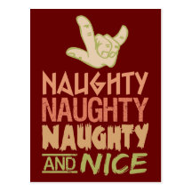 Naughty AND Nice custom postcard