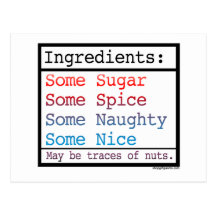 Naughty and Nice Postcard