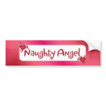 Naughty Angel Bumper Sticker