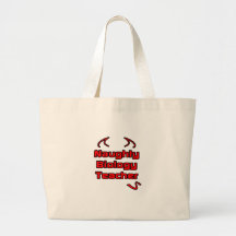 Naughty Biology Teacher Canvas Bags