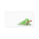 Naughty Cat Christmas Envelope Labels labels