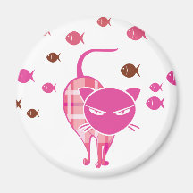 Naughty Cat Fridge Magnet