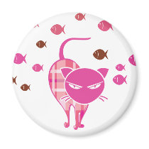 Naughty Cat Fridge Magnet