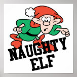 Naughty Christmas Elf posters