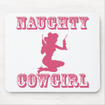 Naughty Cowgirl Mouse Pads