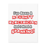 Naughty Electrician...Need a Spanking Post Cards