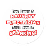 Naughty Electrician...Need a Spanking stickers