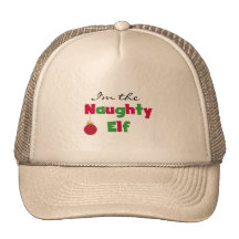Naughty Elf T-shirts and Gifts Mesh Hats