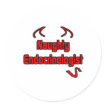 Naughty Endocrinologist Round Stickers