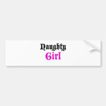 Naughty Girl Bumper Sticker