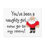 Naughty Girl Go To My Room Postcard