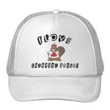 Naughty I Love Canadian Beaver Hat