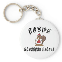 Naughty I Love Canadian Beaver Key Chain