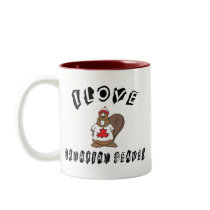 Naughty I Love Canadian Beaver Coffee Mug
